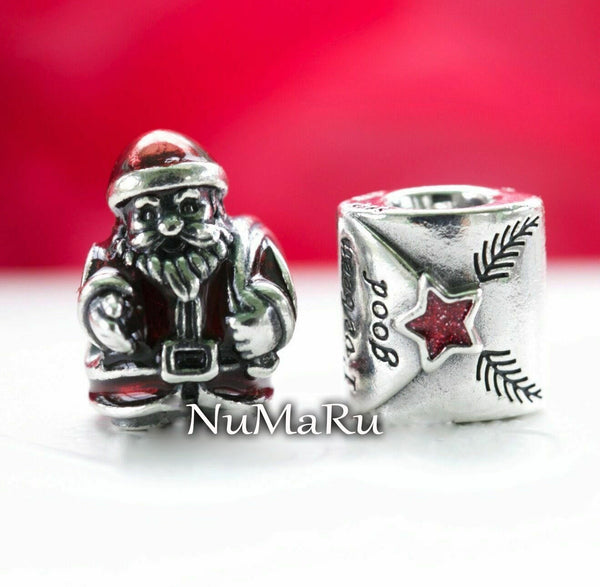 St. Nick And Letter to Santa Christmas Gift Set Charm - NUMARU ,jewelry, beads for charm, beads for charm bracelets, charms for bracelet, beaded jewelry, charm jewelry, charm beads