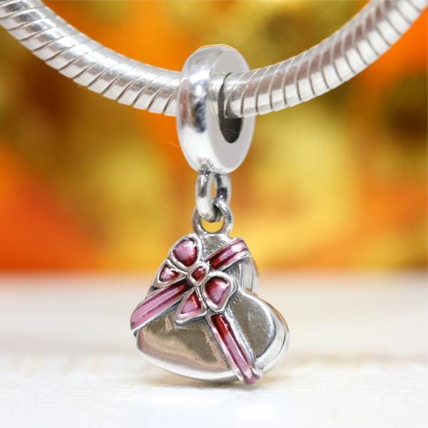 Openable Heart Chocolate Gift Box Dangle Charm 792587C01 - NUMARU