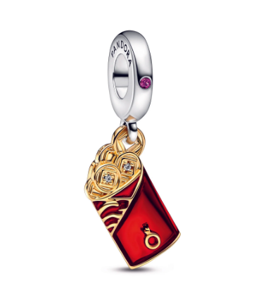 Two-tone Red Envelope Charm 762470C01 - NUMARU
