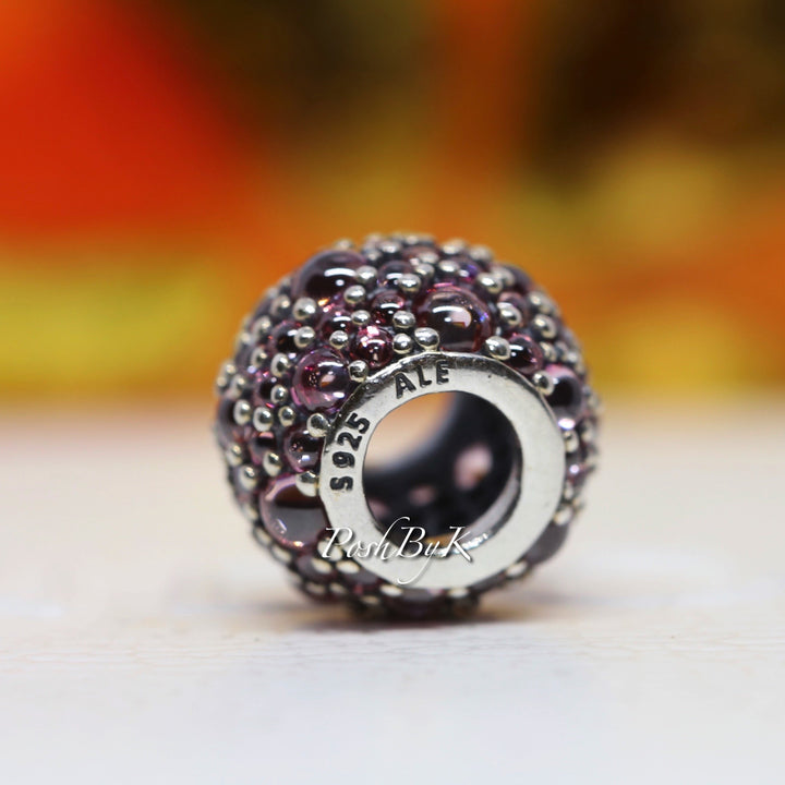 Honeysuckle Pink Shimmering Droplets Charm 791755HCZ -jewelry, beads for charm, beads for charm bracelets, charms for diy, beaded jewelry, diy jewelry, charm beads
