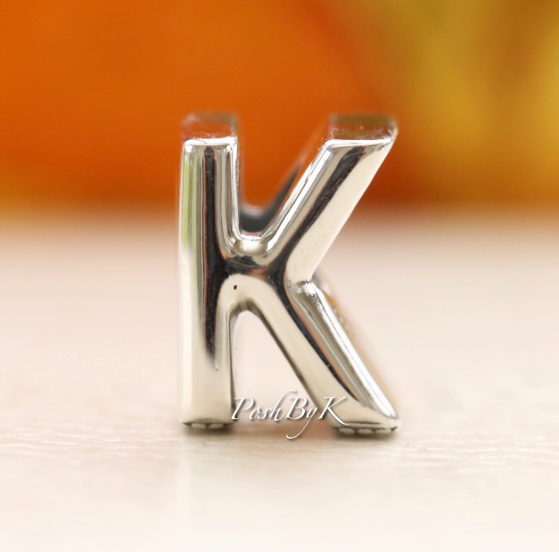 Letter K Reversible Bead Charm 797465 - jewelry, beads for charm, beads for charm bracelets, charms for diy, beaded jewelry, diy jewelry, charm beads 