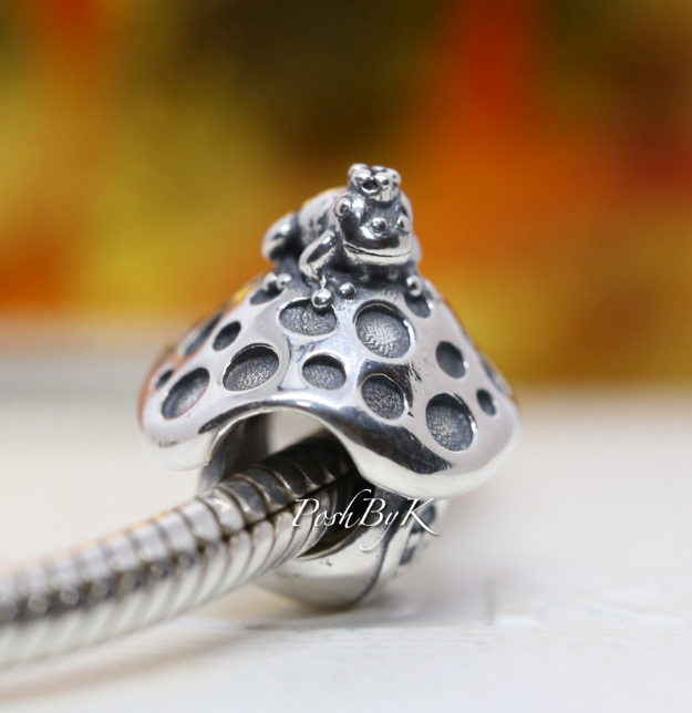 Mushroom & Frog Charm 798558C00 - jewelry, beads for charm, beads for charm bracelets, charms for diy, beaded jewelry, diy jewelry, charm beads 