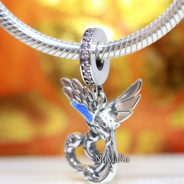 Chinese Mythical Phoenix Dangle Charm 790102C01 ,jewelry, beads for charm, beads for charm bracelets, charms for bracelet, beaded jewelry, charm jewelry, charm beads