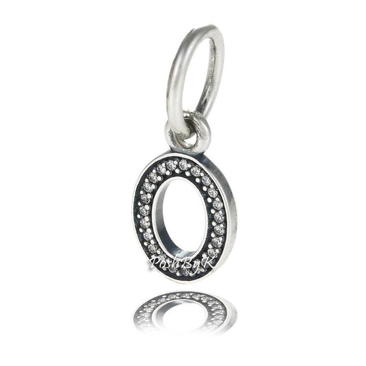 Hanging Letter "O" Charm 791327CZ - jewelry, beads for charm, beads for charm bracelets, charms for diy, beaded jewelry, diy jewelry, charm beads 
