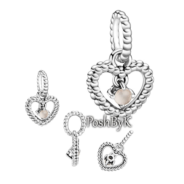 June Misty Rose Charm 798854C06, jewelry, beads for charm, beads for charm bracelets, charms for diy, beaded jewelry, diy jewelry, charm beads