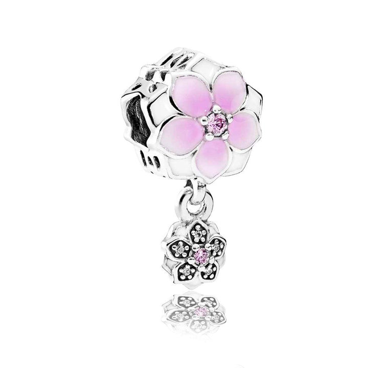 Magnolia Bloom Charm 792077PCZ - jewelry, beads for charm, beads for charm bracelets, charms for diy, beaded jewelry, diy jewelry, charm beads