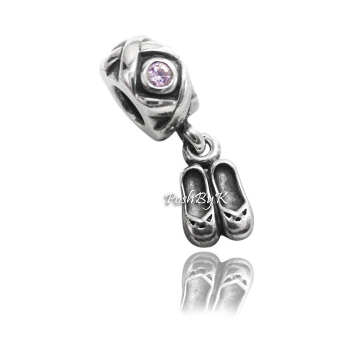 Ballet Slippers Charm 790520PCZ - jewelry, beads for charm, beads for charm bracelets, charms for diy, beaded jewelry, diy jewelry, charm beads,