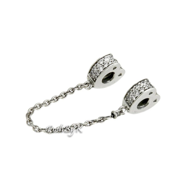 Sparkling Arcs of Love Safety Chain Charm 797138CZ-05 - jewelry, beads for charm, beads for charm bracelets, charms for diy, beaded jewelry, diy jewelry, charm beads