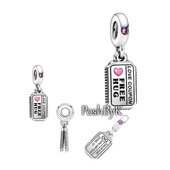 Love Coupon Charm 798703C01, jewelry, beads for charm, beads for charm bracelets, charms for diy, beaded jewelry, diy jewelry, charm beads