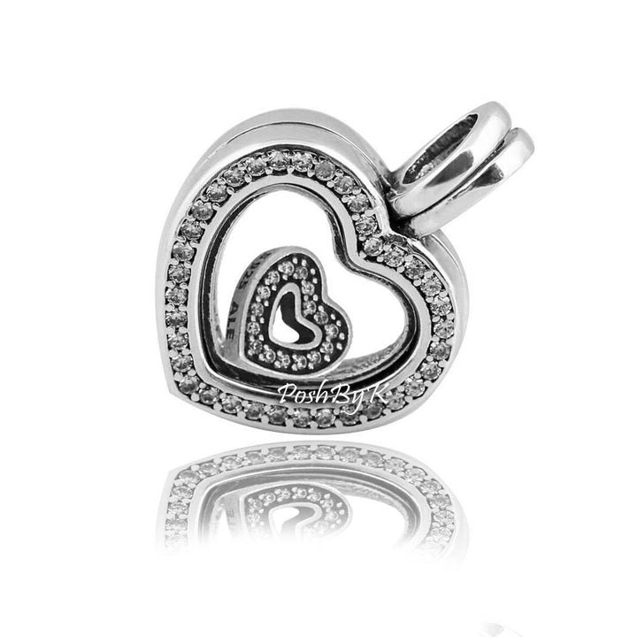 Floating Heart Locket Charm 797248CZ and Captured Heart Petite 792163CZ - jewelry, beads for charm, beads for charm bracelets, charms for diy, beaded jewelry, diy jewelry, charm beads