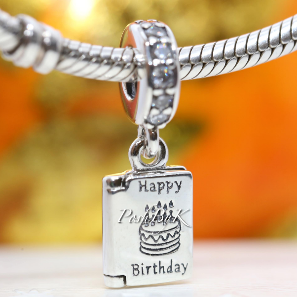 Birthday Wishes Charm 791723CZ - jewelry, beads for charm, beads for charm bracelets, charms for diy, beaded jewelry, diy jewelry, charm beads
