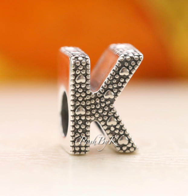 Letter K Reversible Bead Charm 797465 - jewelry, beads for charm, beads for charm bracelets, charms for diy, beaded jewelry, diy jewelry, charm beads 