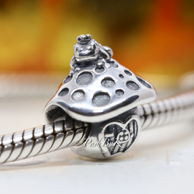 Mushroom & Frog Charm 798558C00 - jewelry, beads for charm, beads for charm bracelets, charms for diy, beaded jewelry, diy jewelry, charm beads 