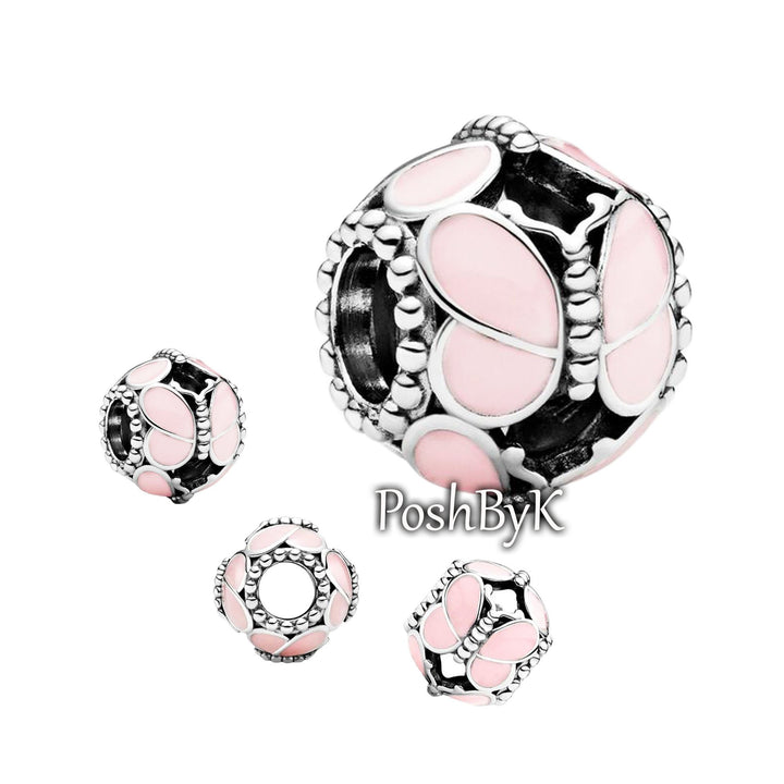Pink Butterflies Charm 797855EN160, jewelry, beads for charm, beads for charm bracelets, charms for diy, beaded jewelry, diy jewelry, charm beads