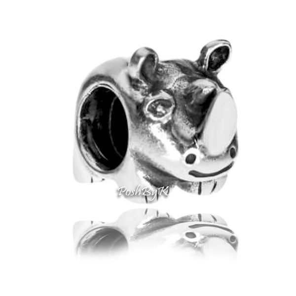 Rhino Rhinoceros Charm 790252 Retired - jewelry, beads for charm, beads for charm bracelets, charms for diy, beaded jewelry, diy jewelry, charm beads 