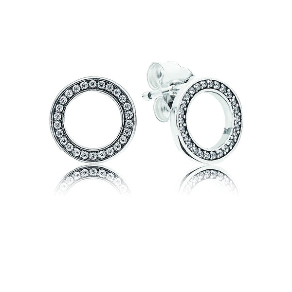 Sparkling Circle Stud Earrings 290585CZ, jewelry, beads for charm, beads for charm bracelets, charms for bracelet, beaded jewelry, charm jewelry, charm beads