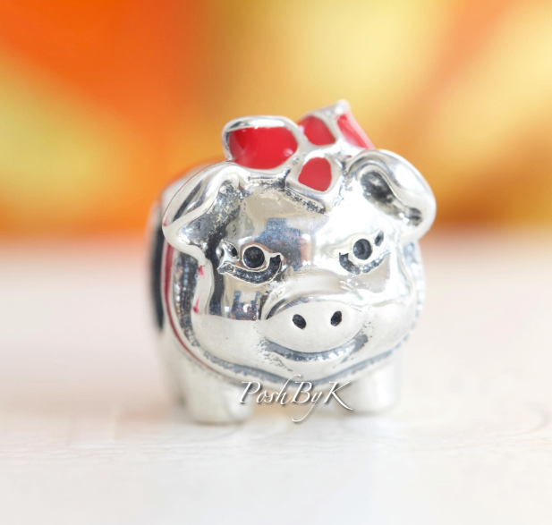 Piggy Bank Charm 791809ENMX - jewelry, beads for charm, beads for charm bracelets, charms for diy, beaded jewelry, diy jewelry, charm beads 