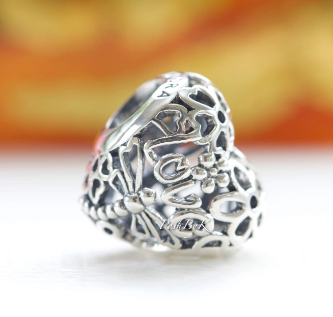 Openwork Spring Heart Charm 797046 - jewelry, beads for charm, beads for charm bracelets, charms for diy, beaded jewelry, diy jewelry, charm beads 