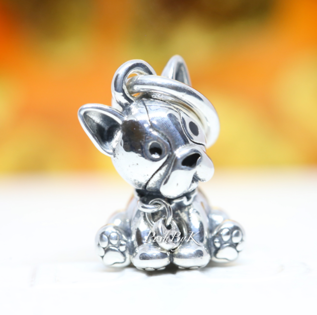 Bulldog Puppy Dog Dangle Charm 798008EN16 -  jewelry, beads for charm, beads for charm bracelets, charms for diy, beaded jewelry, diy jewelry, charm beads