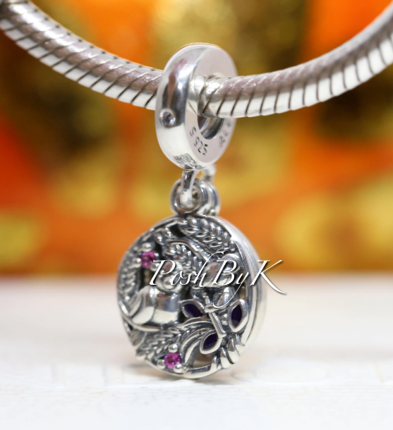 Bird & Mouse Dangle Charm 797671CZRMX - jewelry, beads for charm, beads for charm bracelets, charms for diy, beaded jewelry, diy jewelry, charm beads