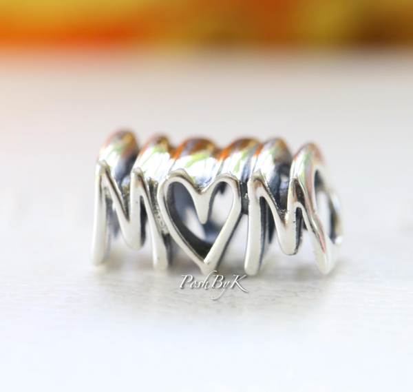 Mum Script Charm 797778 - jewelry, beads for charm, beads for charm bracelets, charms for diy, beaded jewelry, diy jewelry, charm beads 