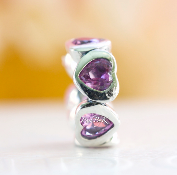 Pink Space In My Heart Spacer 791252CZS - jewelry, beads for charm, beads for charm bracelets, charms for diy, beaded jewelry, diy jewelry, charm beads