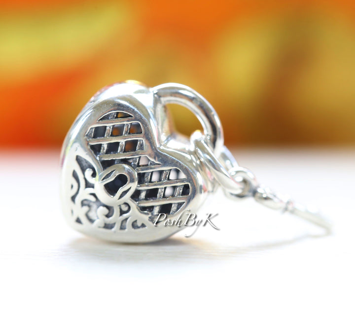 Love You Heart Padlock Charm 797655 - jewelry, beads for charm, beads for charm bracelets, charms for diy, beaded jewelry, diy jewelry, charm beads