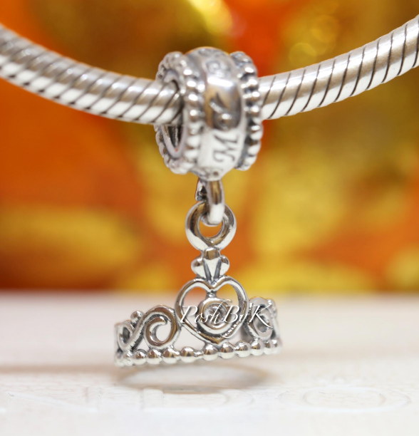 Princess Tiara Crown Dangle Charm 791117CZ - jewelry, beads for charm, beads for charm bracelets, charms for diy, beaded jewelry, diy jewelry, charm beads
