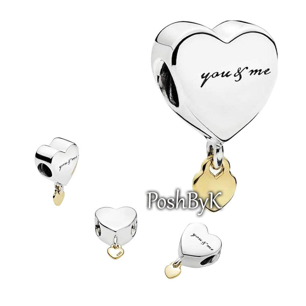 Two Hearts Dangle Charm 796558, jewelry, beads for charm, beads for charm bracelets, charms for diy, beaded jewelry, diy jewelry, charm beads