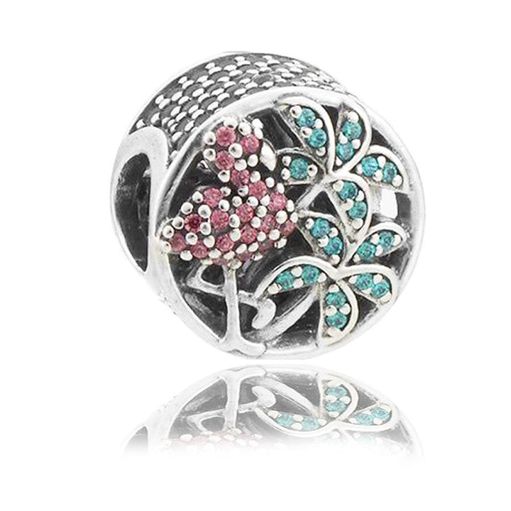Tropical Flamingo Charm 792117CZS, jewelry, beads for charm, beads for charm bracelets, charms for diy, beaded jewelry, diy jewelry, charm beads