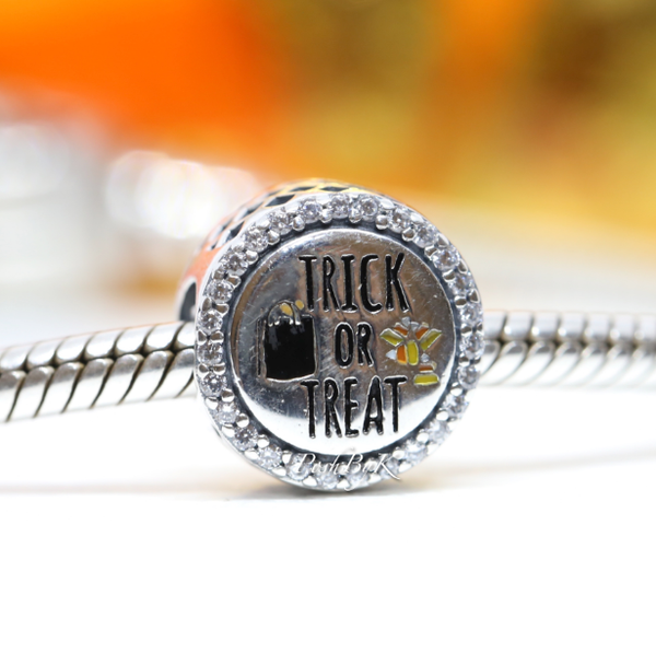 Trick Or Treat Halloween Silver Charm ENG792016CZ_12 - jewelry, beads for charm, beads for charm bracelets, charms for diy, beaded jewelry, diy jewelry, charm beads