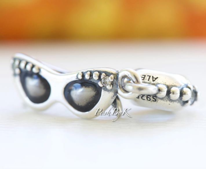 Sunshine Diva, Clear Cz & Purple Enamel Charm 791148CZ - jewelry, beads for charm, beads for charm bracelets, charms for diy, beaded jewelry, diy jewelry, charm beads