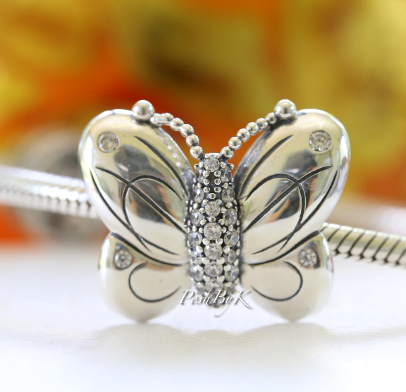 Pavé Butterfly Pendant Charm 797880CZ - jewelry, beads for charm, beads for charm bracelets, charms for diy, beaded jewelry, diy jewelry, charm beads
