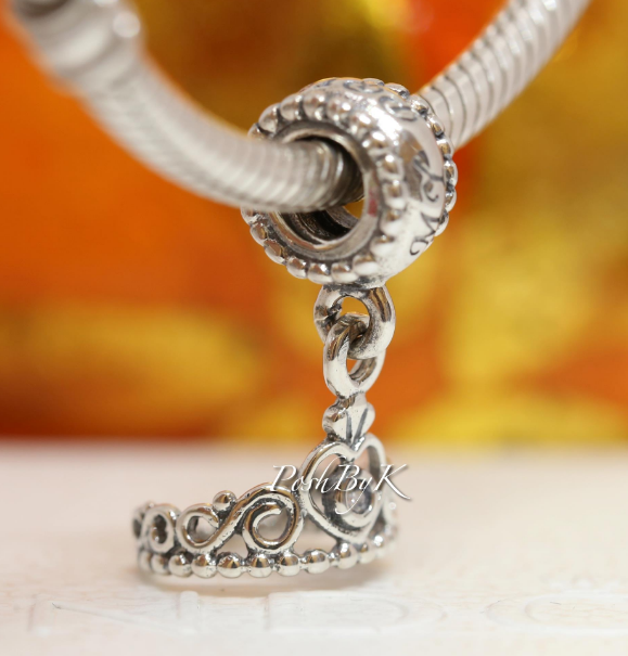 Princess Tiara Crown Dangle Charm 791117CZ - jewelry, beads for charm, beads for charm bracelets, charms for diy, beaded jewelry, diy jewelry, charm beads