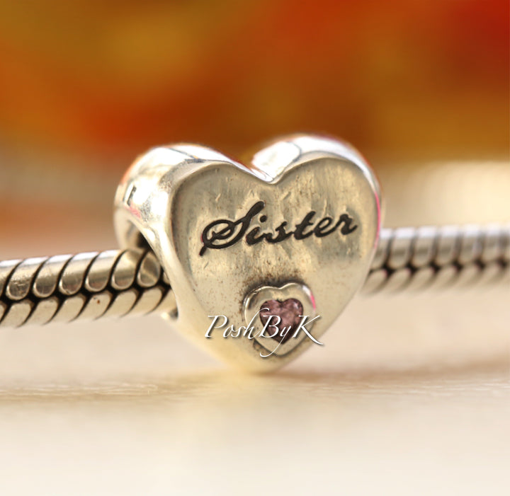 Sister's Love Charm 791946PCZ - jewelry, beads for charm, beads for charm bracelets, charms for diy, beaded jewelry, diy jewelry, charm beads