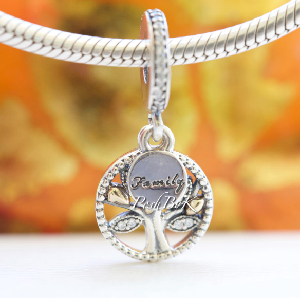Sparkling Family Tree Dangle Charm 791728CZ - jewelry, beads for charm, beads for charm bracelets, charms for diy, beaded jewelry, diy jewelry, charm beads