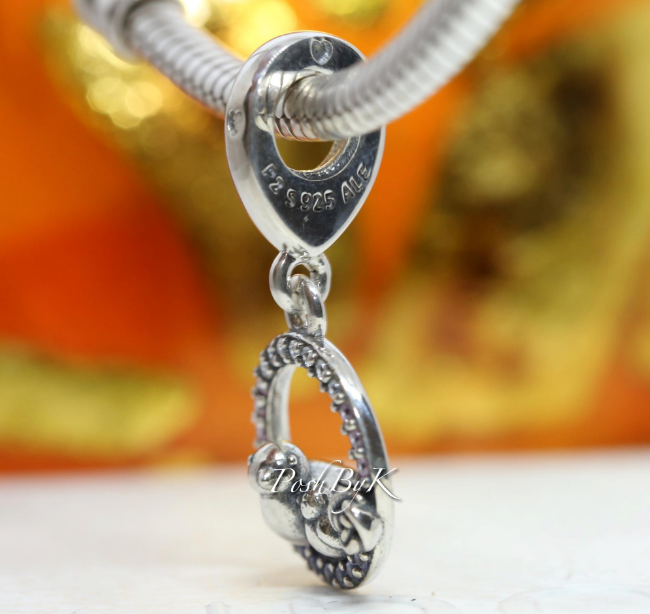 Mother & Baby Bird Hanging Charm 797060NPRMX - jewelry, beads for charm, beads for charm bracelets, charms for diy, beaded jewelry, diy jewelry, charm beads