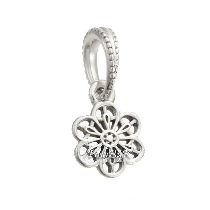 Hanging Floral Daisy Lace Charm 791835 - jewelry, beads for charm, beads for charm bracelets, charms for diy, beaded jewelry, diy jewelry, charm beads
