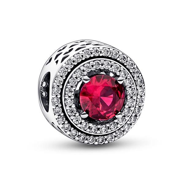 Red Sparkling Levelled Round Charm 792418C01 - NUMARU