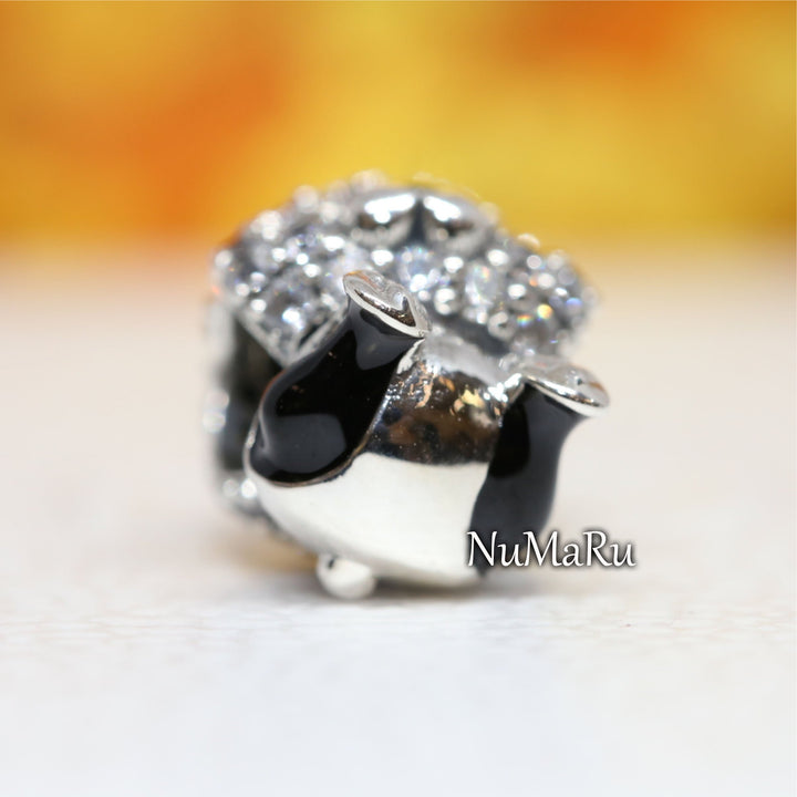 Sparkling Cute Panda Charm 790771C01 - NUMARU, jewelry, beads for charm, beads for charm bracelets, charms for bracelet, beaded jewelry, charm jewelry, charm beads,