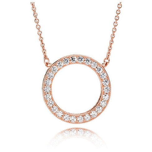 Circle of Sparkle Necklace 580515CZ-45, jewelry, beads for charm, beads for charm bracelets, charms for bracelet, beaded jewelry, charm jewelry, charm beads
