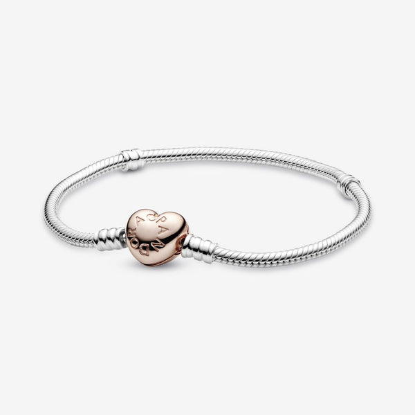Moments Heart Clasp Snake Chain Bracelet 580719 - NUMARU, jewelry, beads for charm, beads for charm bracelets, charms for bracelet, beaded jewelry, charm jewelry, charm beads, 