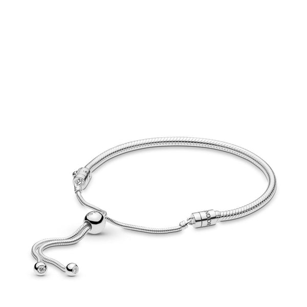Moments Snake Chain Slider Bracelet 597953CZ, jewelry, beads for charm, beads for charm bracelets, charms for diy, beaded jewelry, diy jewelry, charm beads