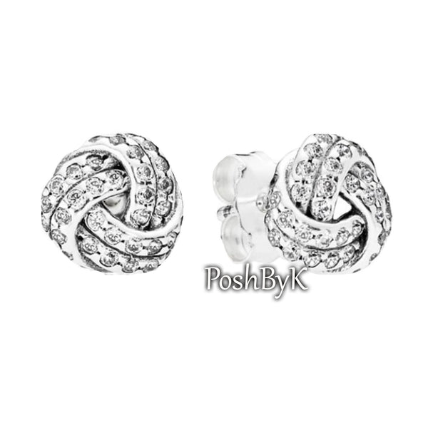 Sparkling Love Knots Stud Earrings 290696CZ  jewelry, beads for charm, beads for charm bracelets, charms for bracelet, beaded jewelry, charm jewelry, charm beads