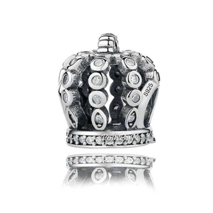 Fairytale Crown Charm 792058CZ -  jewelry, beads for charm, beads for charm bracelets, charms for diy, beaded jewelry, diy jewelry, charm beads 