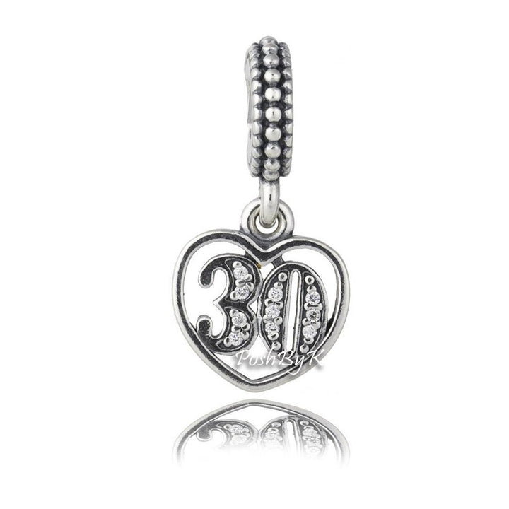 30 Years of Love Charm 791287CZ - jewelry, beads for charm, beads for charm bracelets, charms for diy, beaded jewelry, diy jewelry, charm beads