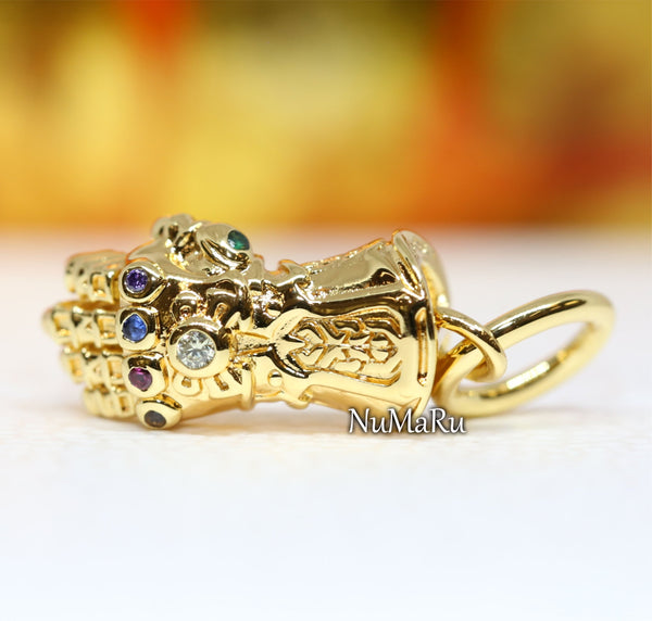 Infinity Gauntlet Dangle Charm 760661C01 - NUMARU, jewelry, beads for charm, beads for charm bracelets, charms for bracelet, beaded jewelry, charm jewelry, charm beads, 