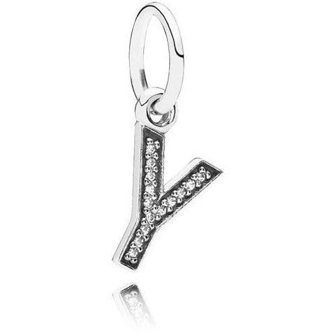 Initial Letter Y Charm 791337CZ,jewelry, beads for charm, beads for charm bracelets, charms for diy, beaded jewelry, diy jewelry, charm beads
