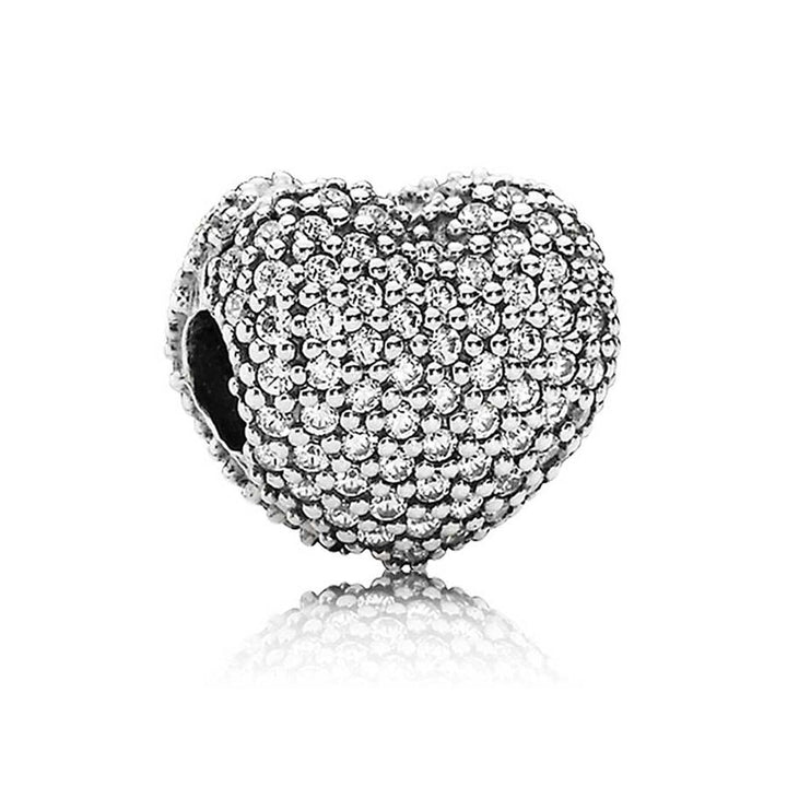 Open My Heart Clip Charm 791427CZ - NUMARU, jewelry, beads for charm, beads for charm bracelets, charms for bracelet, beaded jewelry, charm jewelry, charm beads,