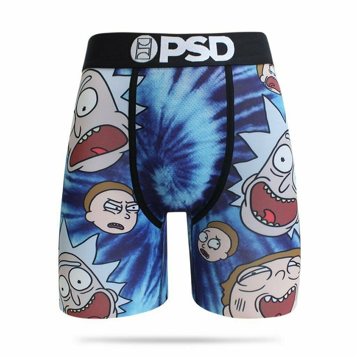 PSD Rick and Morty Tie Dye Heads Boxer Briefs - Posh By K Mens underwear, psd,sexy underwear, breathable mens underwear, printed design, sexy mens underwear, boxer brief, daily boxer, trendy boxer briefs,PSD collection